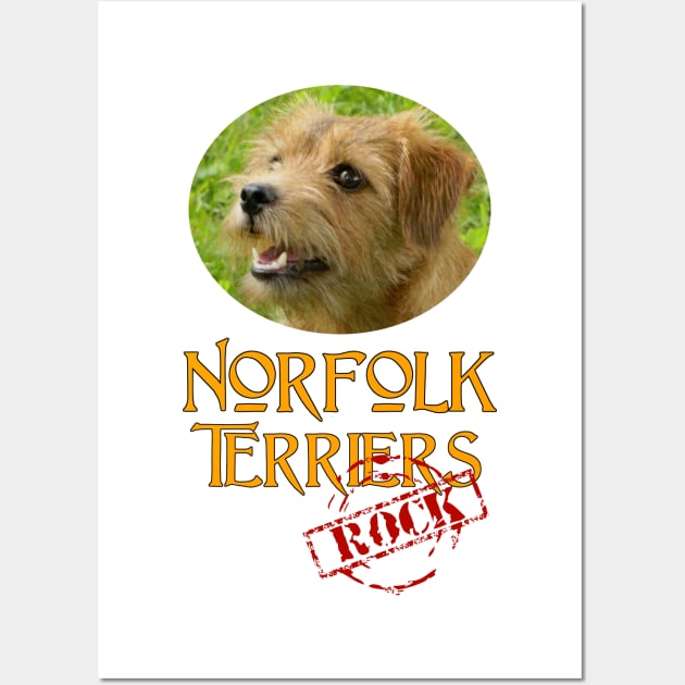 Norfolk Terriers Rock! Wall Art by Naves